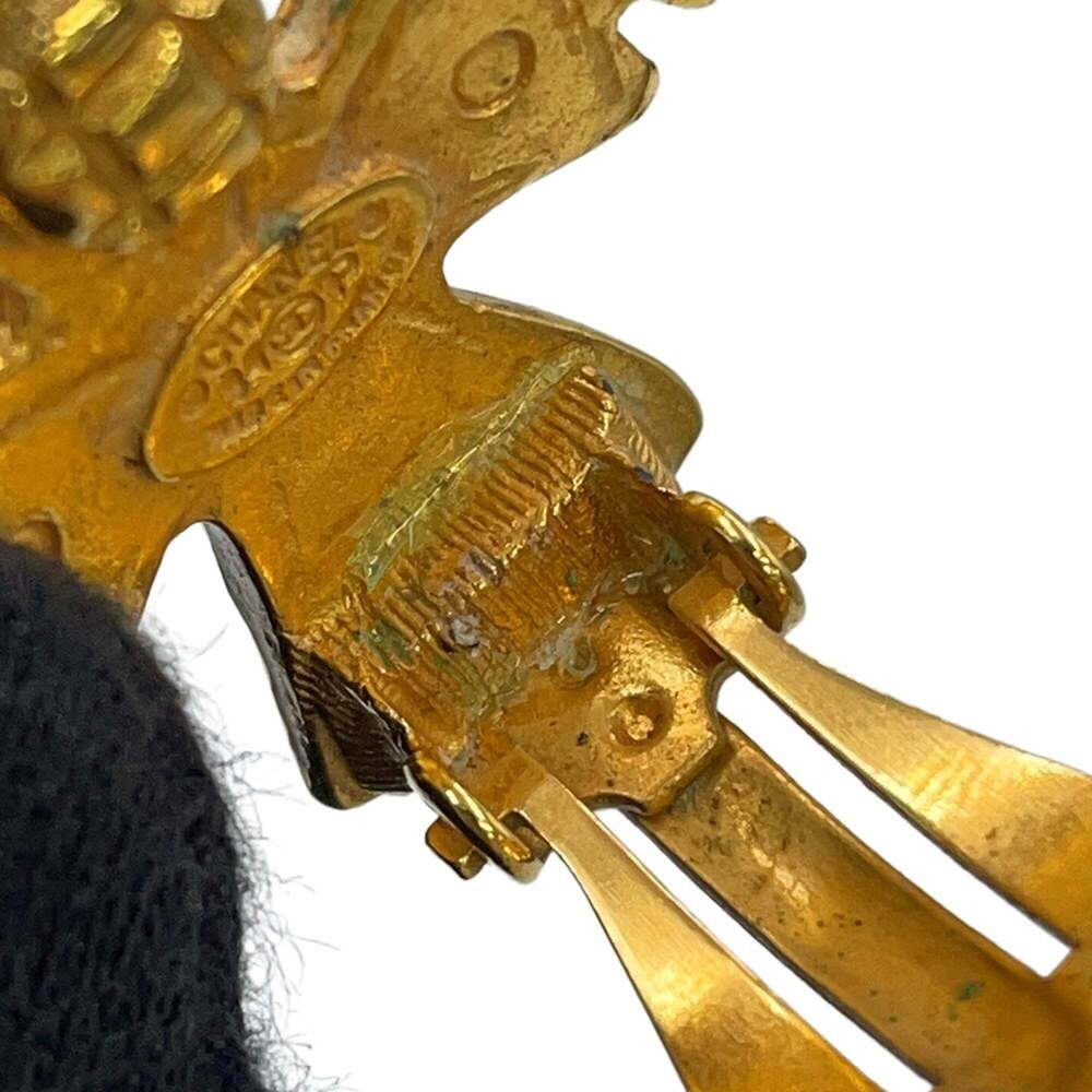 CHANEL Gold Logo Earrings - Picture 5 of 9